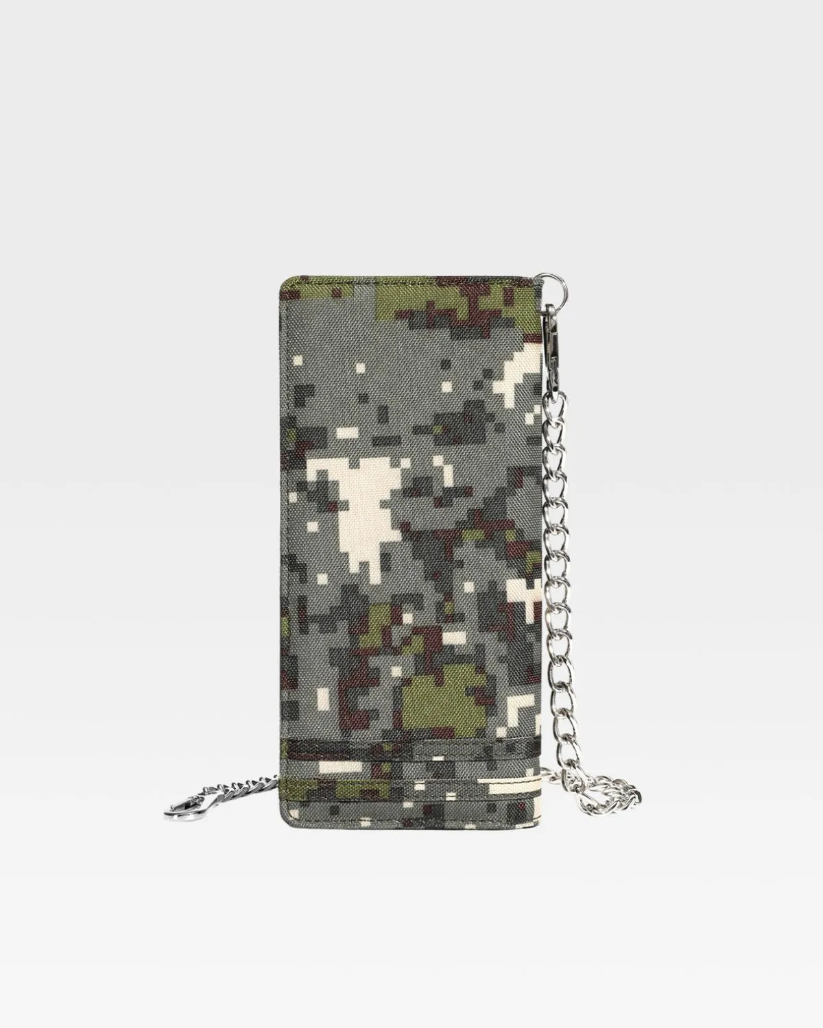 Biker Chain Wallet in Green Digital Camouflage