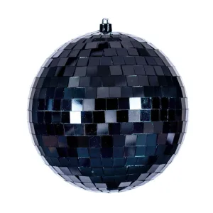 Black Mirror Ball Ornament - 6"