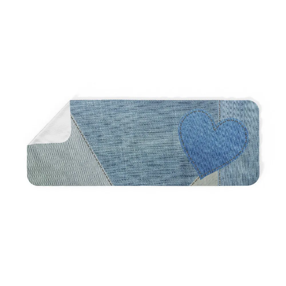 Blanket Scarf - Denim Heart