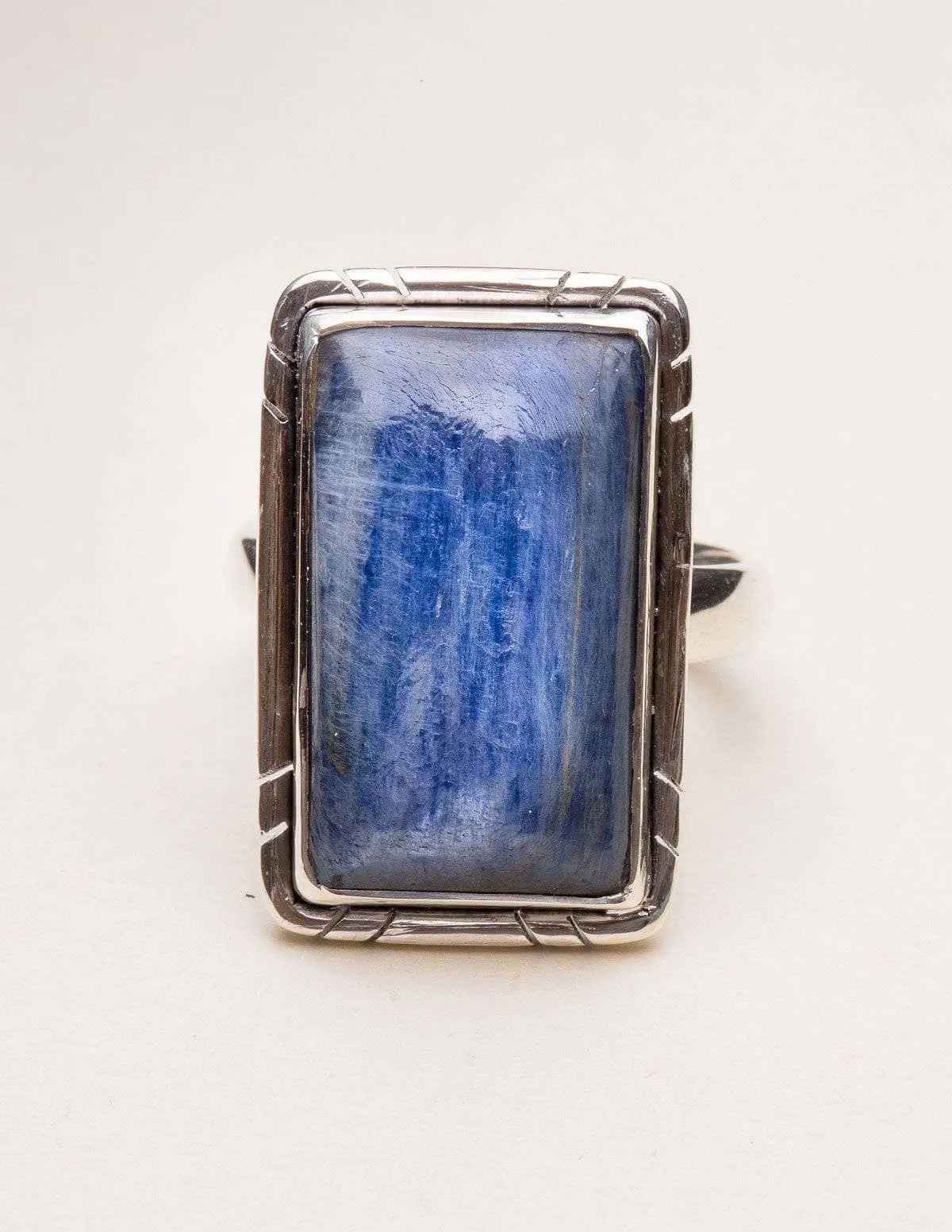 Blue Kyanite Gemstone Ring - Adjustable