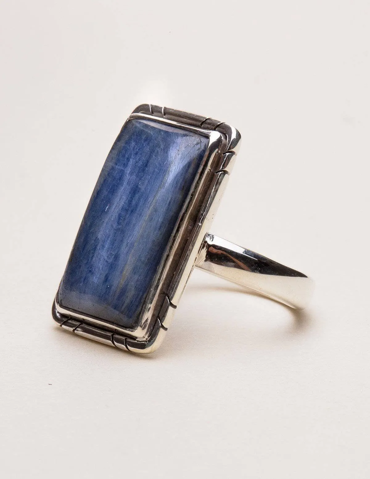 Blue Kyanite Gemstone Ring - Adjustable