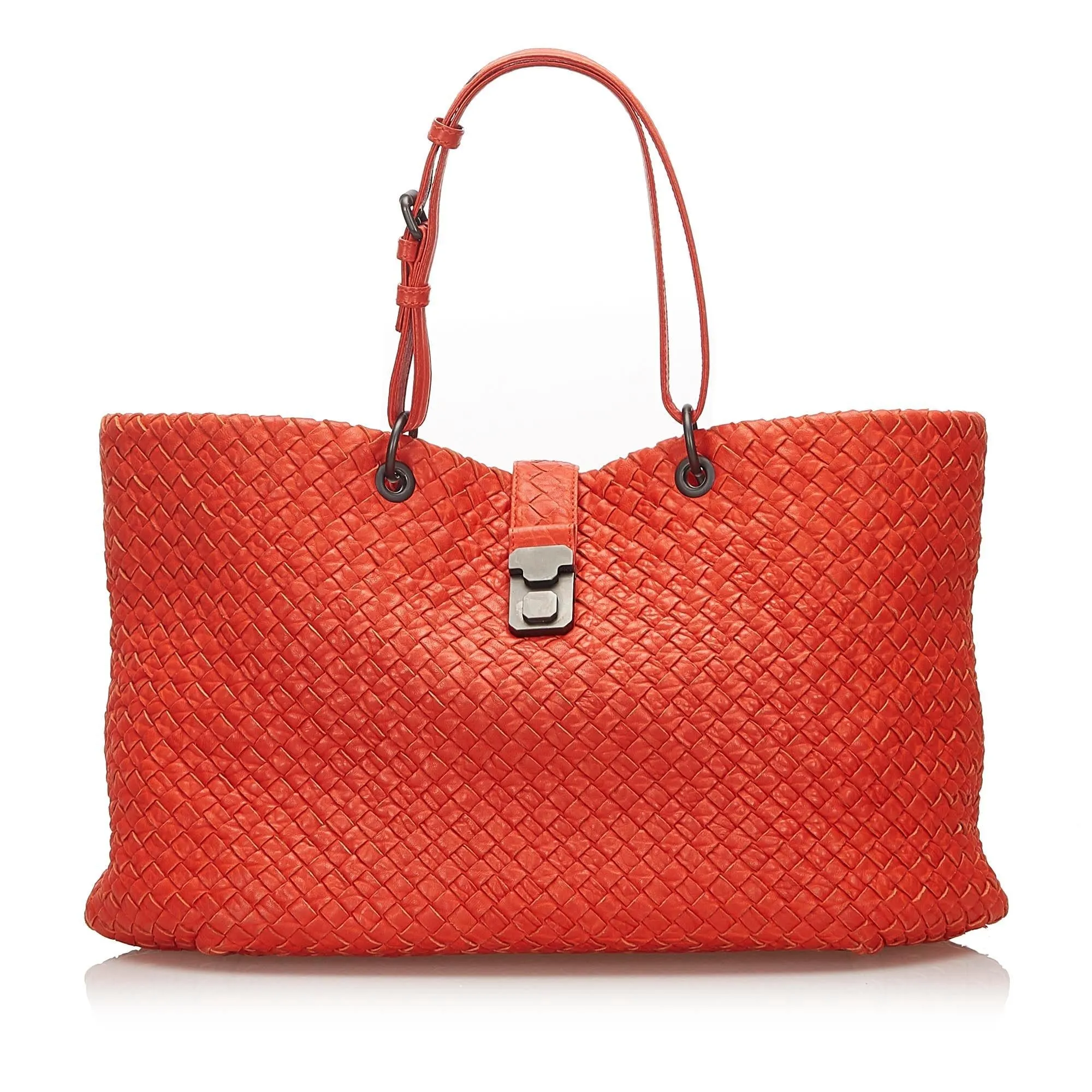 Bottega Veneta Intrecciato Capri Leather Tote Bag (SHG-23128)