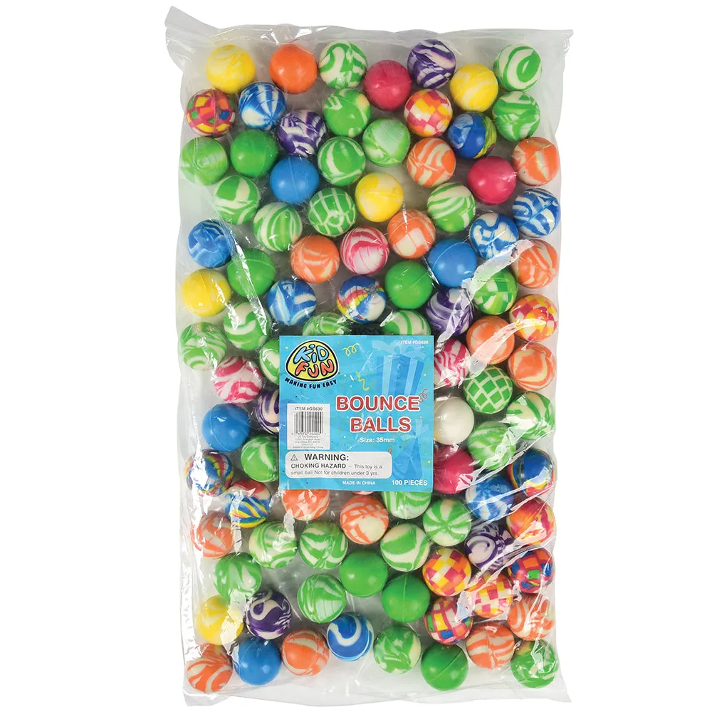 Bouncy Ball Assortment Toy - 35 mm - 100 Pieces