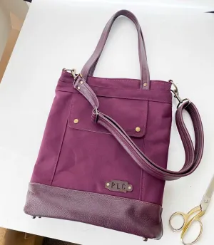 Briefcase in Burgundy, Mulberry