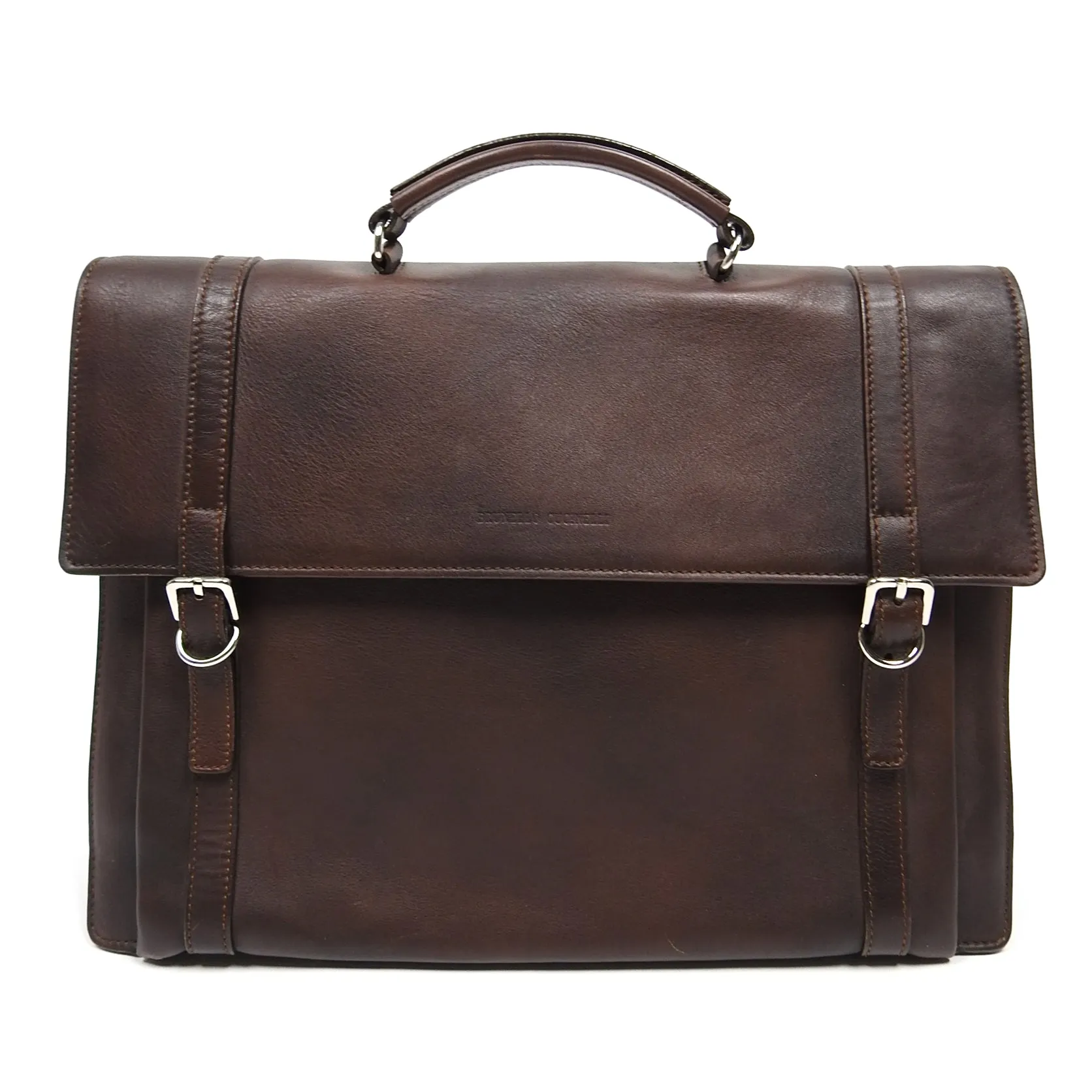 Brunello Cucinelli Brown Leather Briefcase