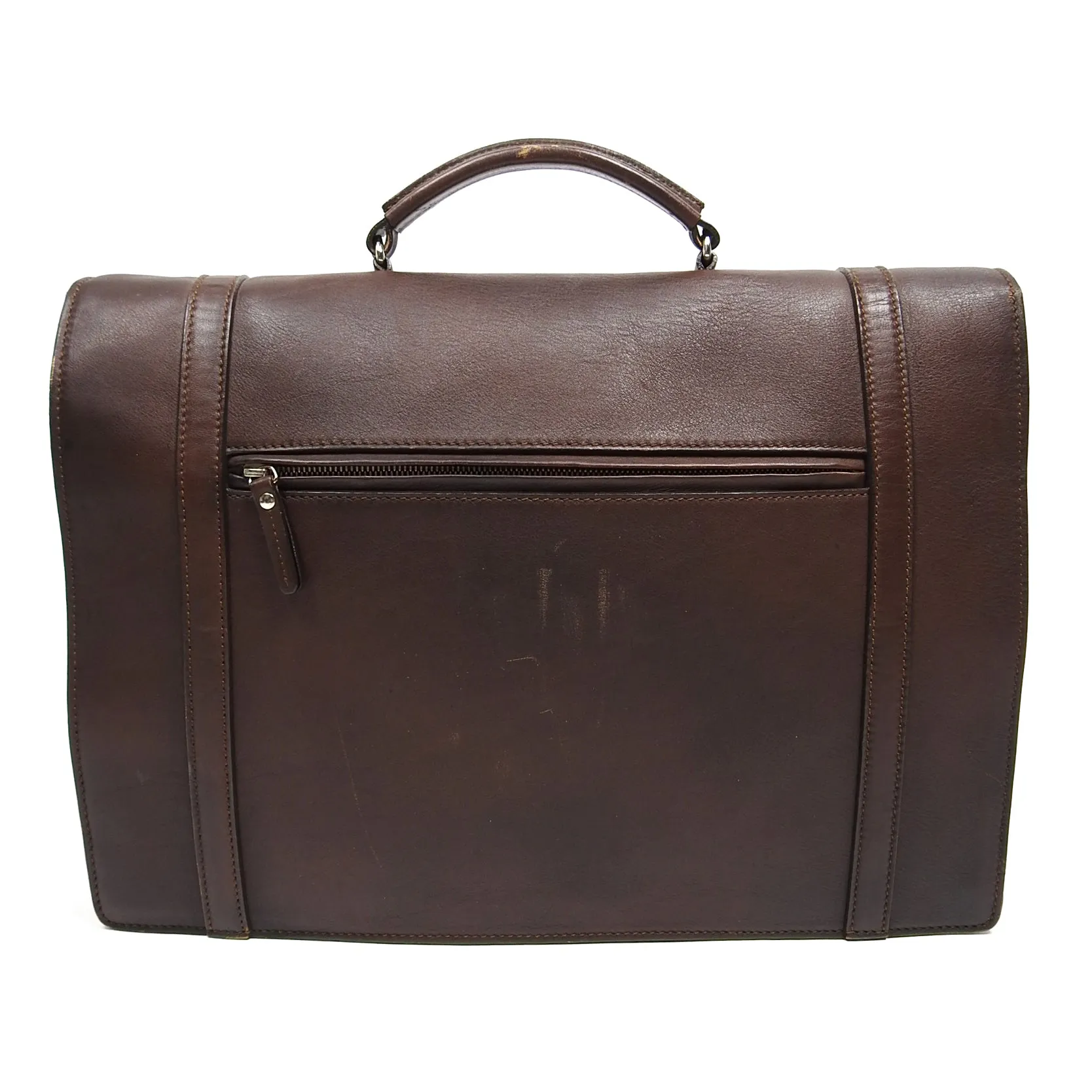 Brunello Cucinelli Brown Leather Briefcase