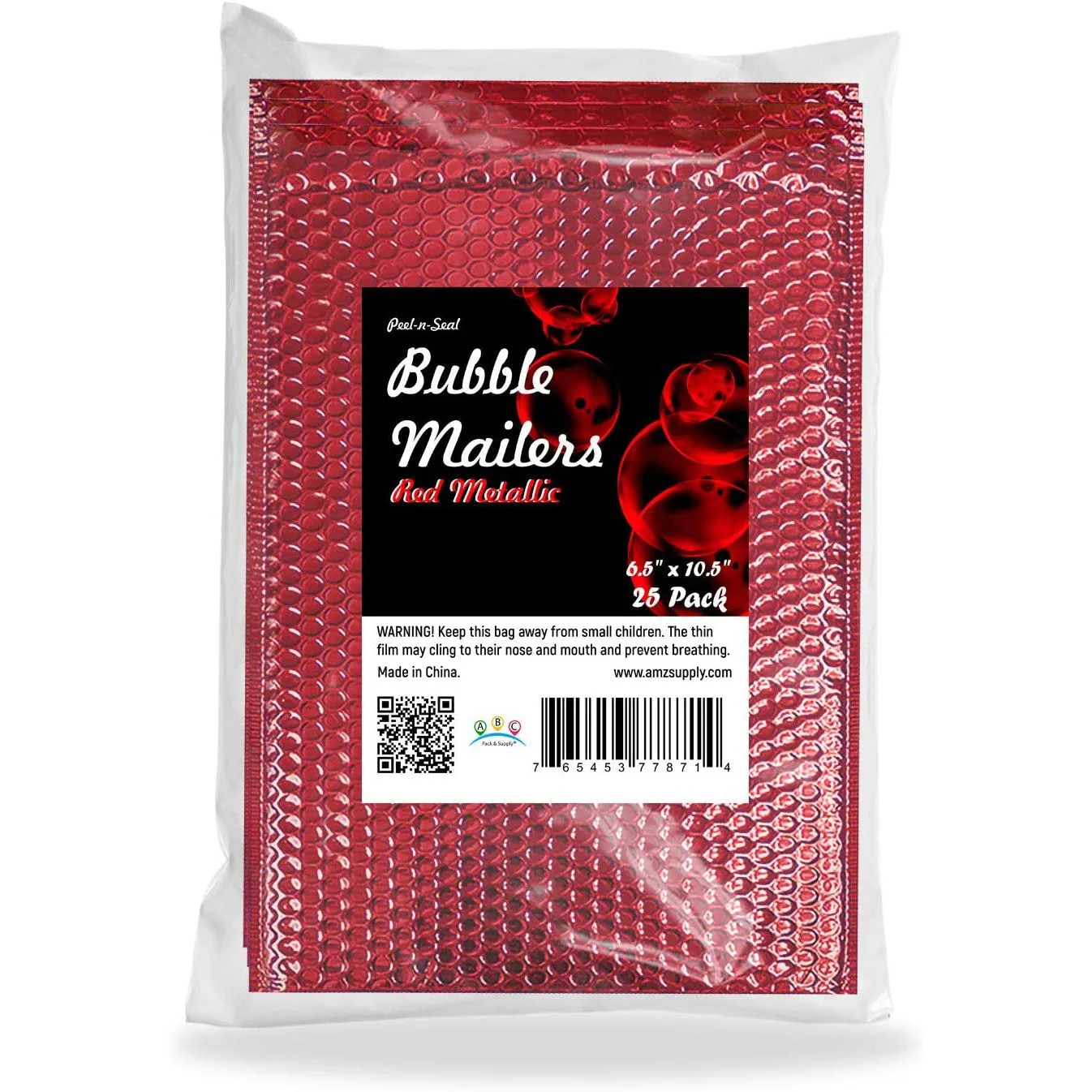 Bubble Pouch Mailer Bags Self-Seal Padded Envelope Metallic Red 38x43cm