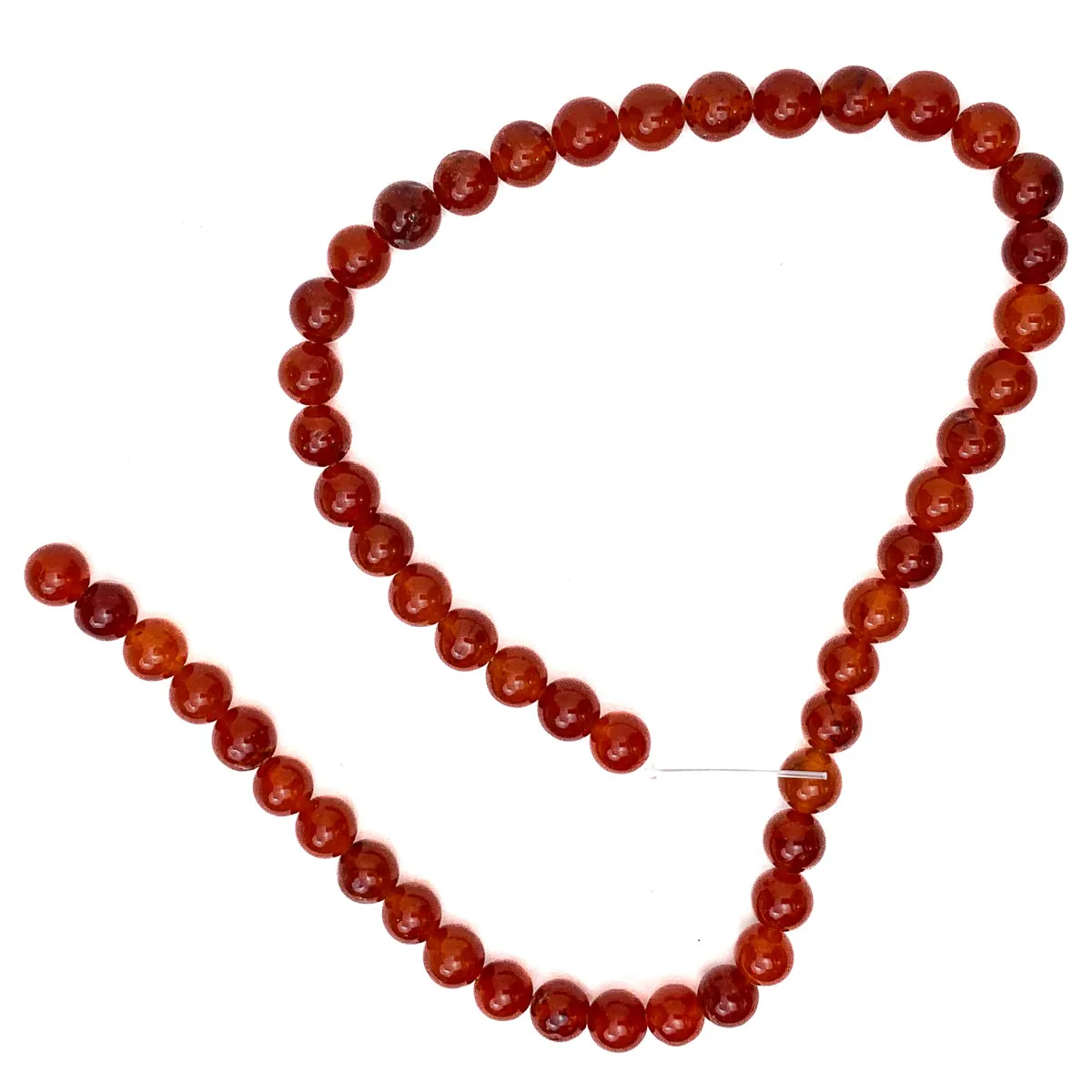 Carnelian 8mm Smooth Rounds Bead Strand