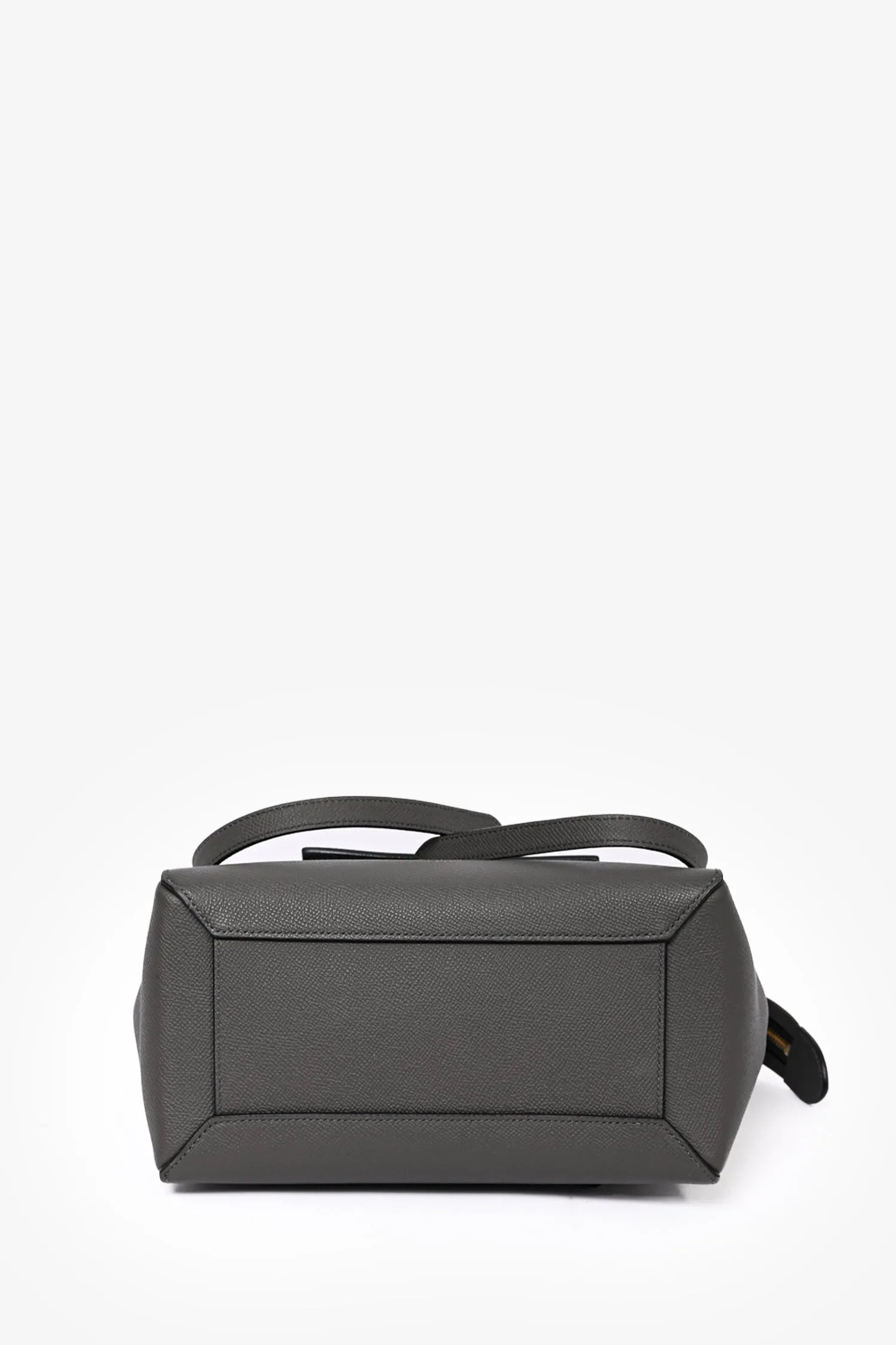 Celine 2018 Dark Grey Leather Micro Belt Bag with Strap