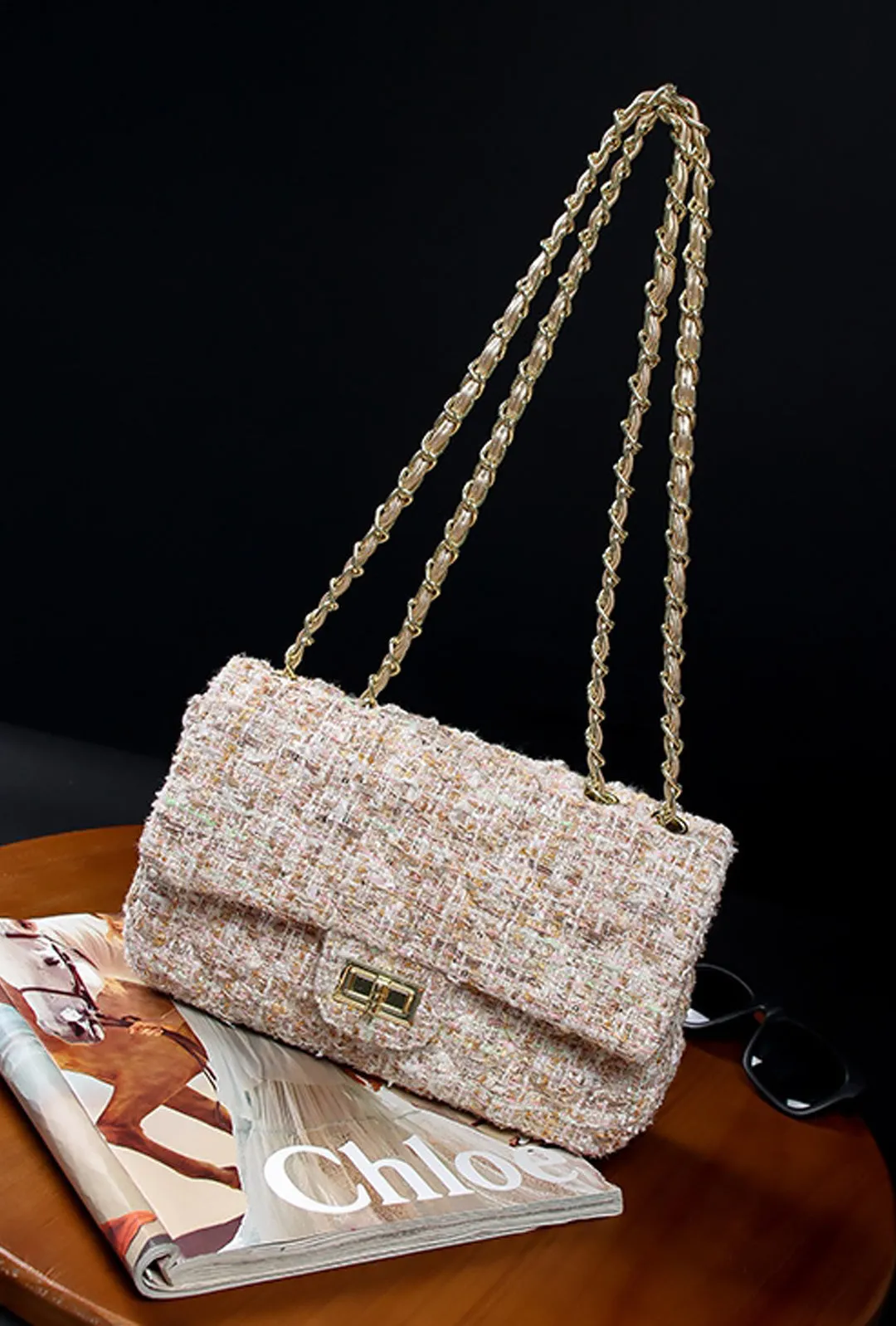 CHANTELL - TWEED SHOULDER BAG