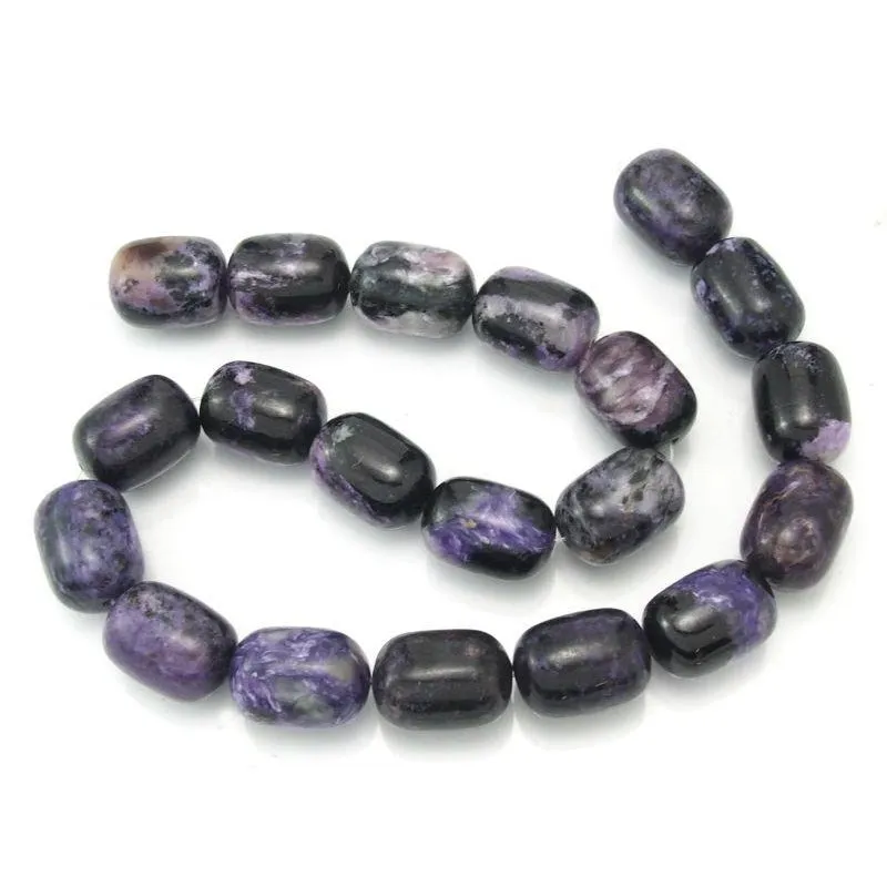 Charoite Barrels Bead Strand