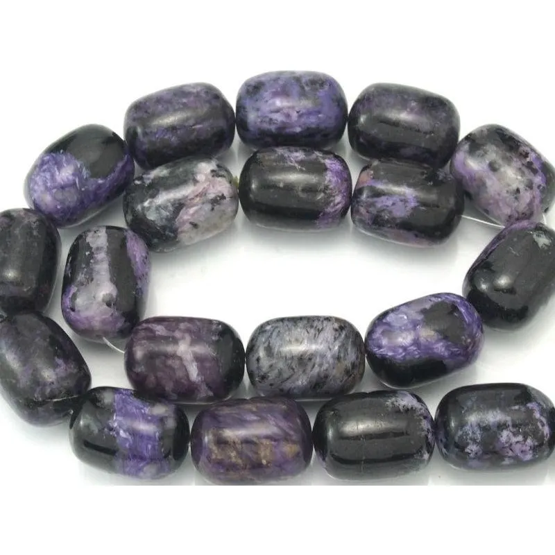 Charoite Barrels Bead Strand