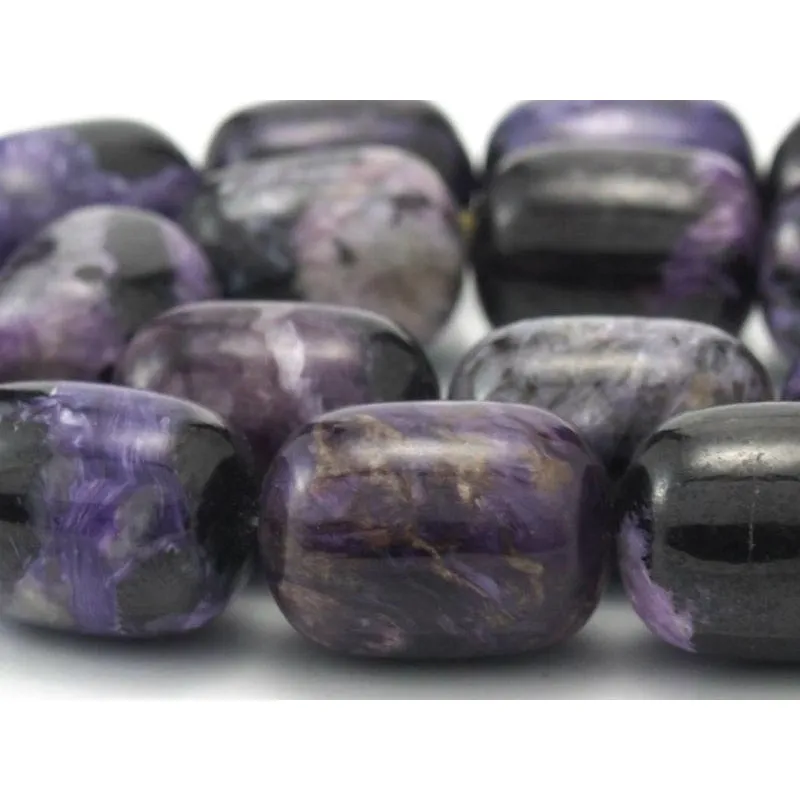 Charoite Barrels Bead Strand