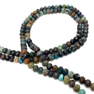 Chrysocolla 5.5mm Faceted Rondelles Bead Strand