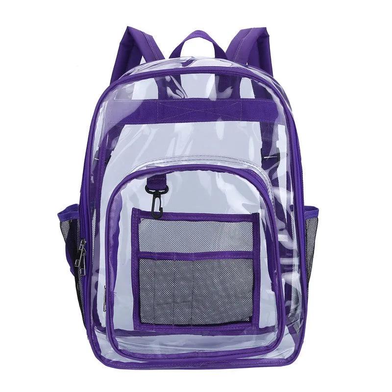 Clear Backpack Transparent Bag PVC Backpack Large Capacity Student Schoolbag