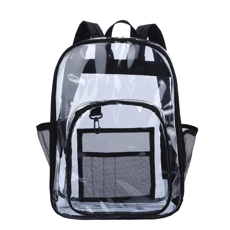 Clear Backpack Transparent Bag PVC Backpack Large Capacity Student Schoolbag