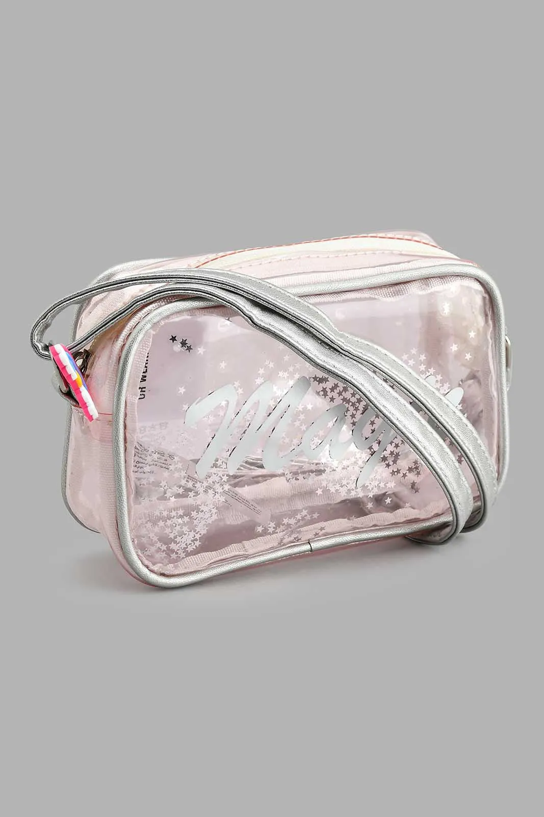 Clear Embellished Cross Body Bag