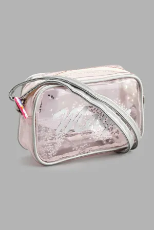 Clear Embellished Cross Body Bag