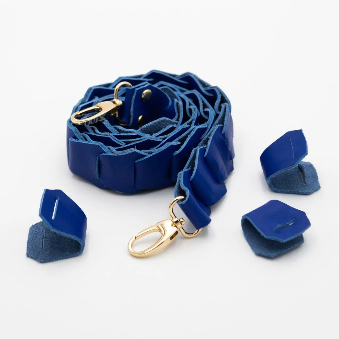 Cobalt Leather Bum Bag (w Gold Fittings)