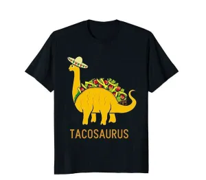 Cotton Tacosaurus Dinosaur T-shirt 9 color Options