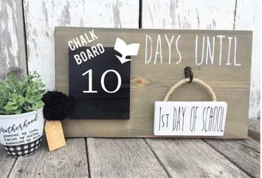 Countdown Chalkboard, Days Until Sign