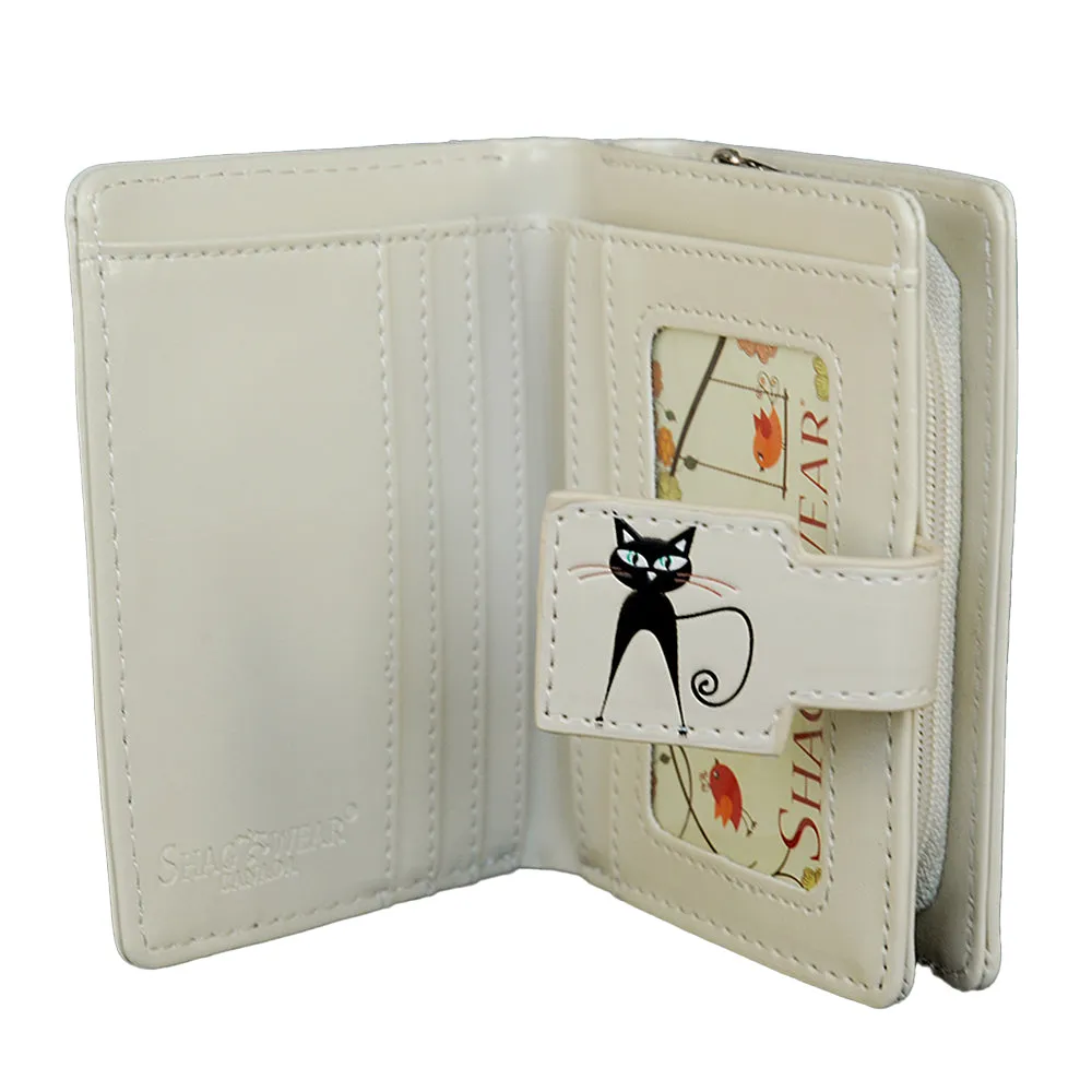 Crazy Cats Large Faux Leather Wallet by ShagWear