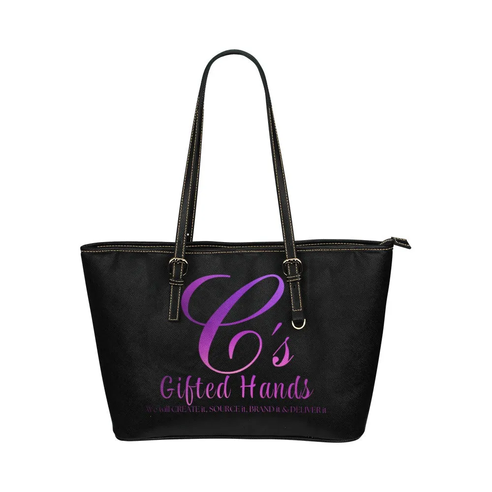 Custom Leather Tote Bag/Large (Model 1651)