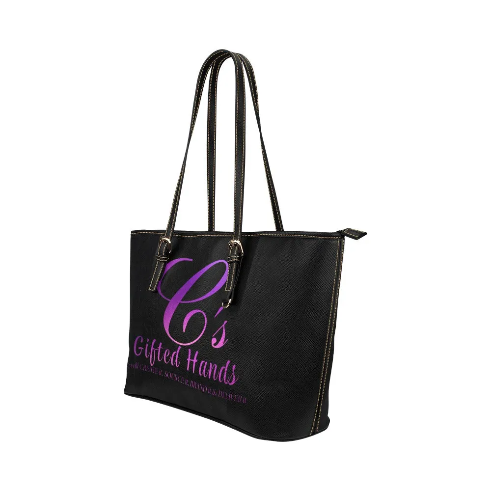 Custom Leather Tote Bag/Large (Model 1651)