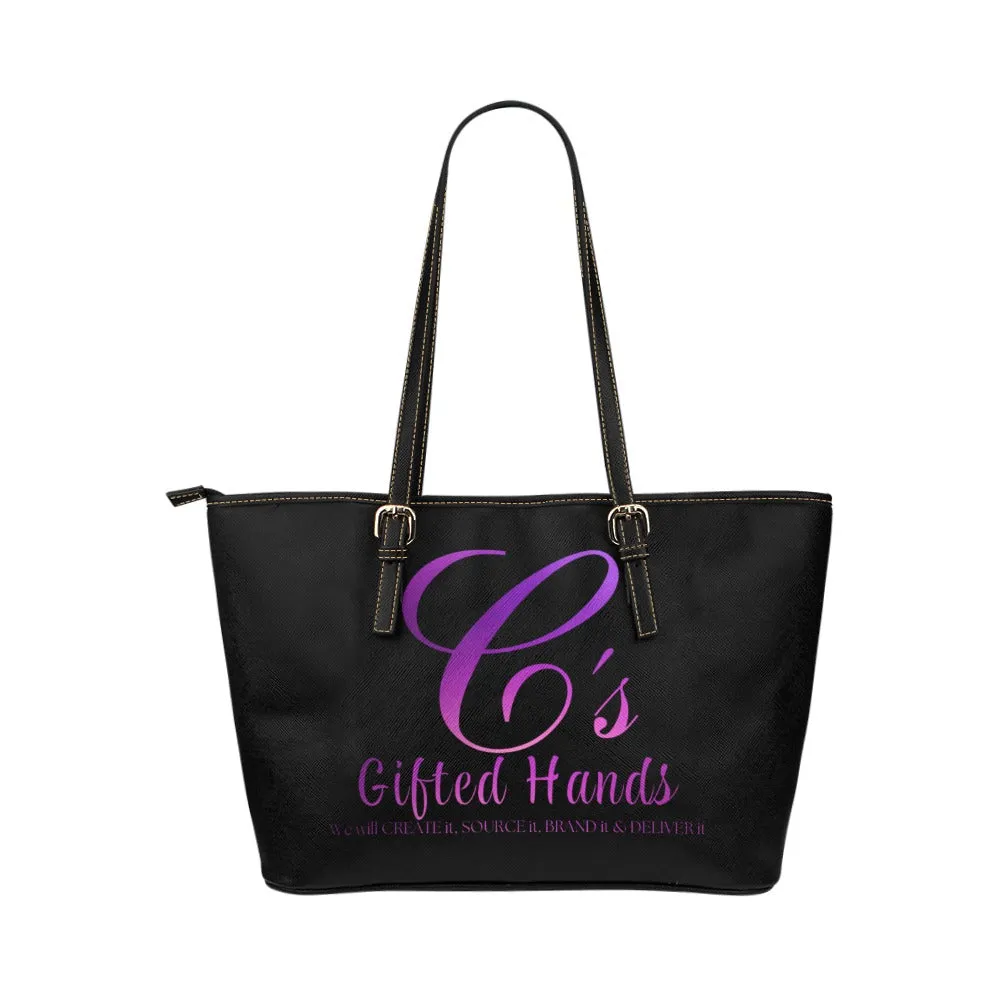 Custom Leather Tote Bag/Large (Model 1651)