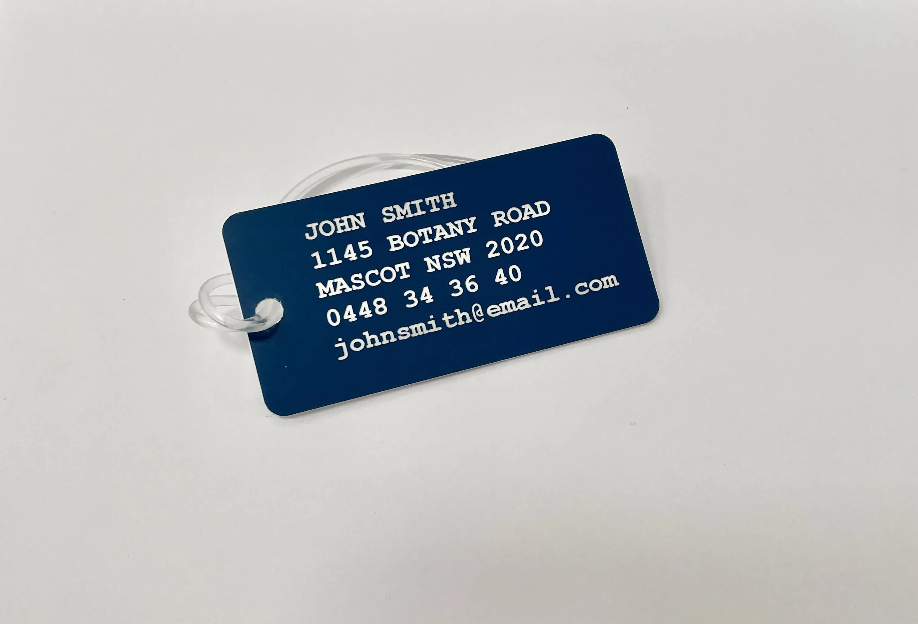 CUSTOM LUGGAGE TAG BLUE