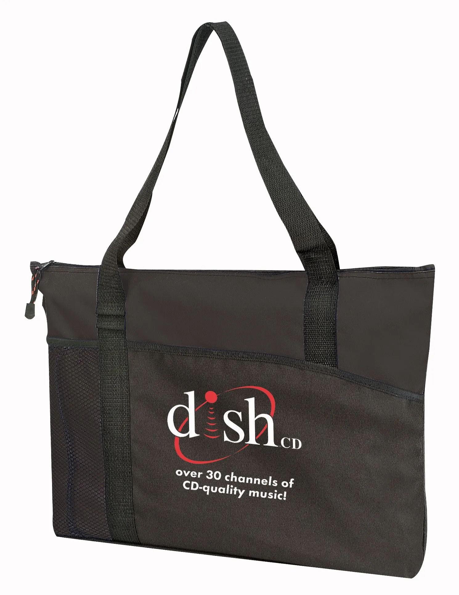 Custom Poly Tote Bag with Front Slip Pocket