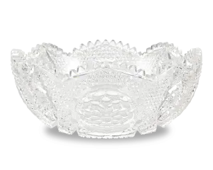 Cut Glass Bowl with Medallion Motif