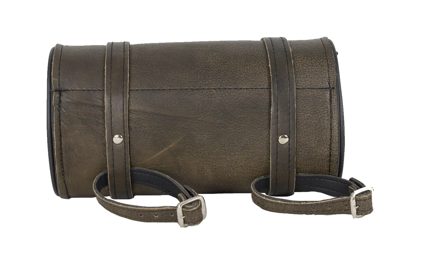 Dark Brown Leather Motorcycle Tool Bag