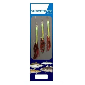 Dennett 3 Hook Luminous Eel With Red Size 3/0 Feather R326