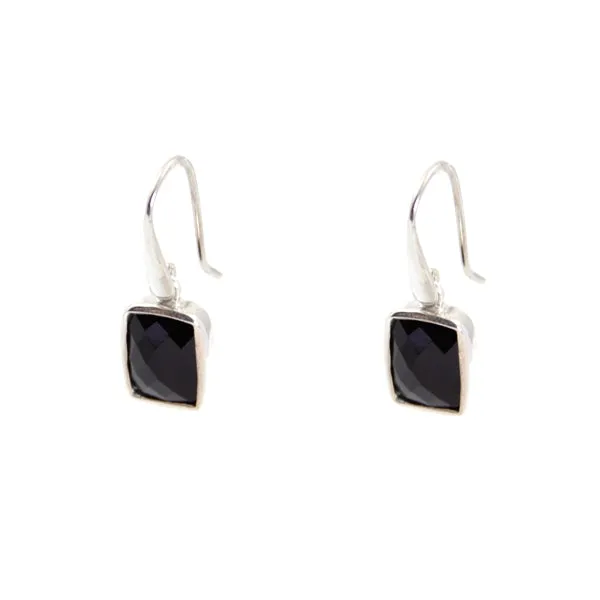 Earrings - Dangle Black Onyx Sterling Silver