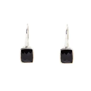 Earrings - Dangle Black Onyx Sterling Silver