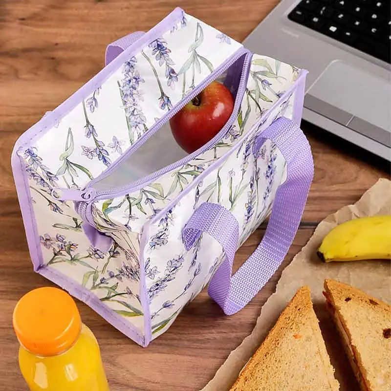 Eco Friendly Lavender Field Cool Bag, Lunch Bag, Picnic Carry Bags