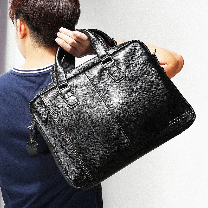 Elevate Your Business Style with the Genuine Leather Briefcase