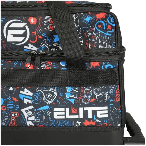 ELITE Basic Double Roller Bowling Graffiti Bowling Bag