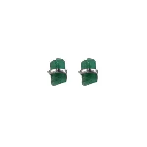 Emerald Wrap Stud Earrings