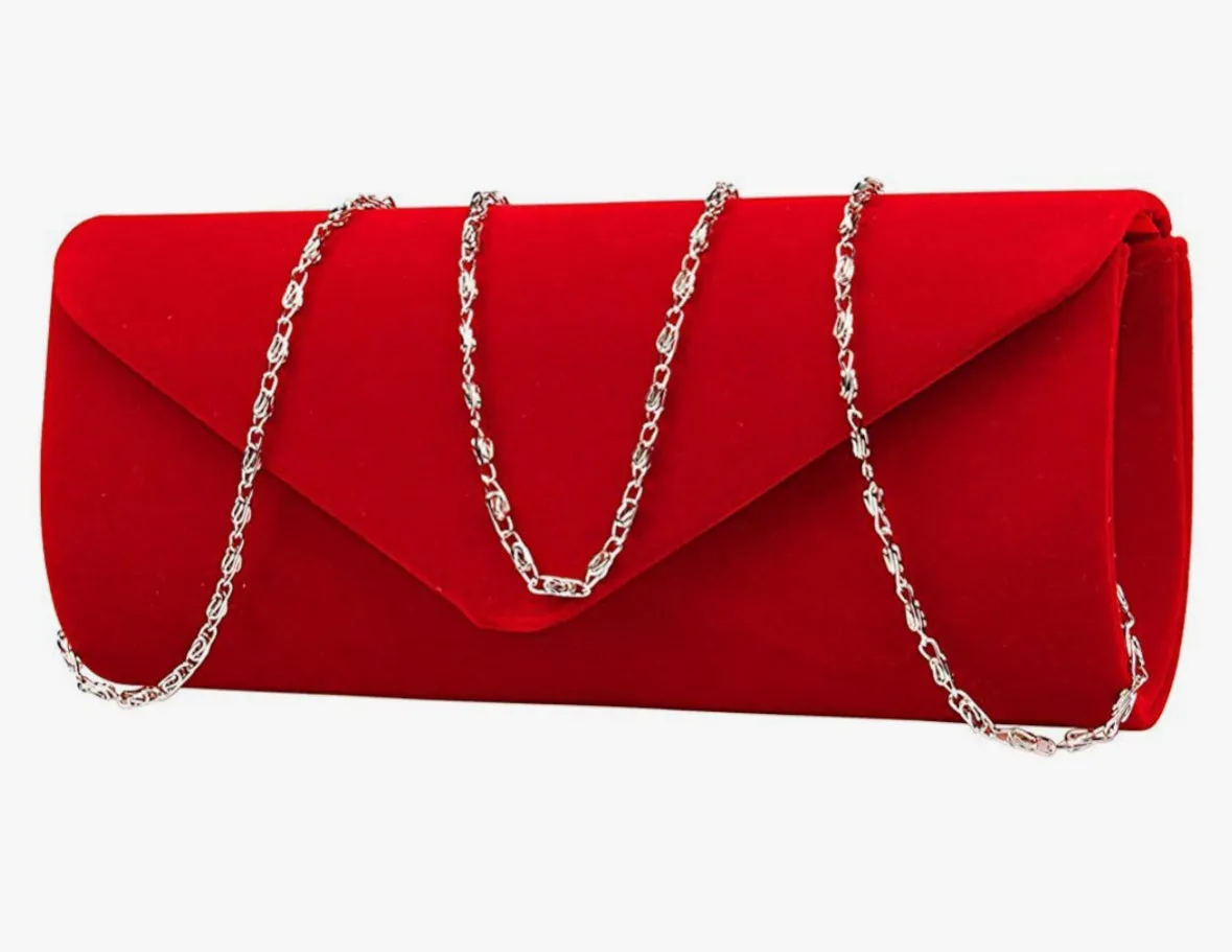 Evening Bag Clutch Purse.   Handbag With Detachable Chain Strap