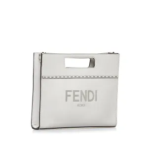 FENDI Mini Logo Debossed Shopper Bag