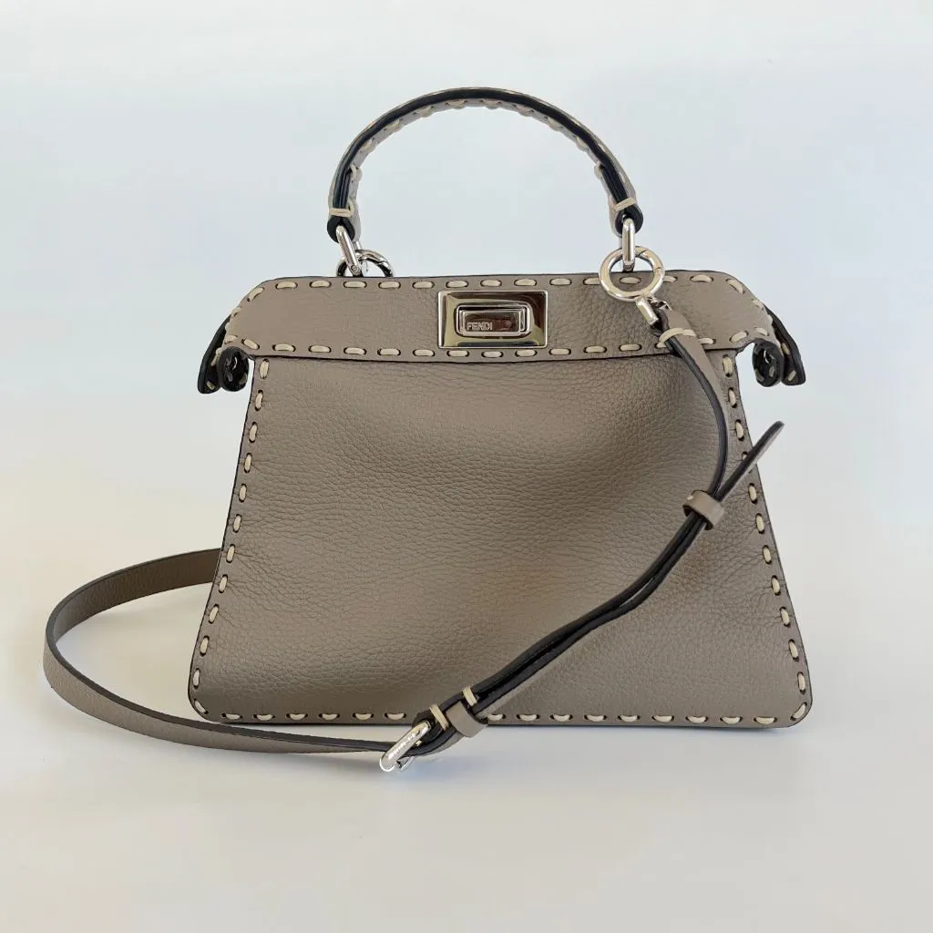 Fendi Peekaboo ISeeU Small Etoupe Selleria bag