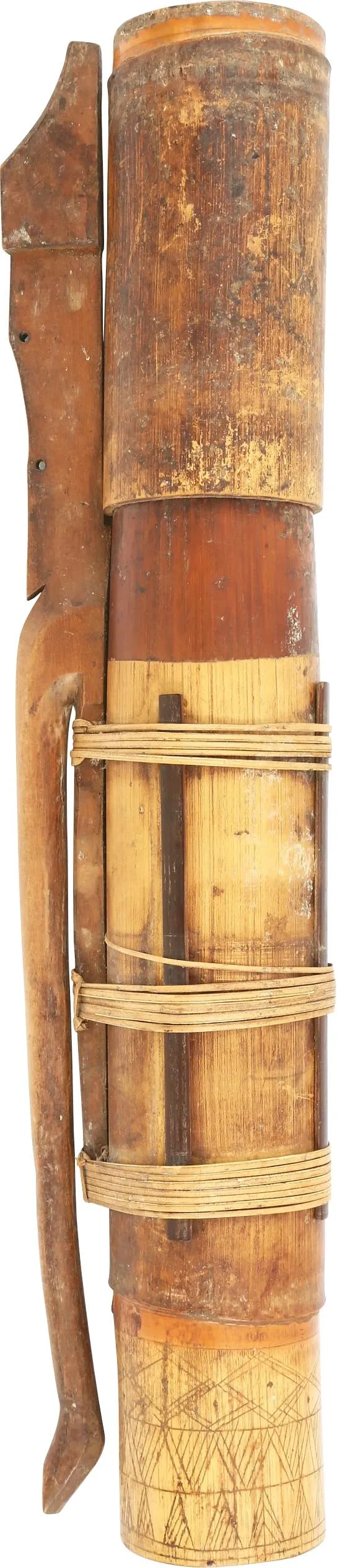 FINE DAYAK HEADHUNTER’S DART CONTAINER, TOLAR