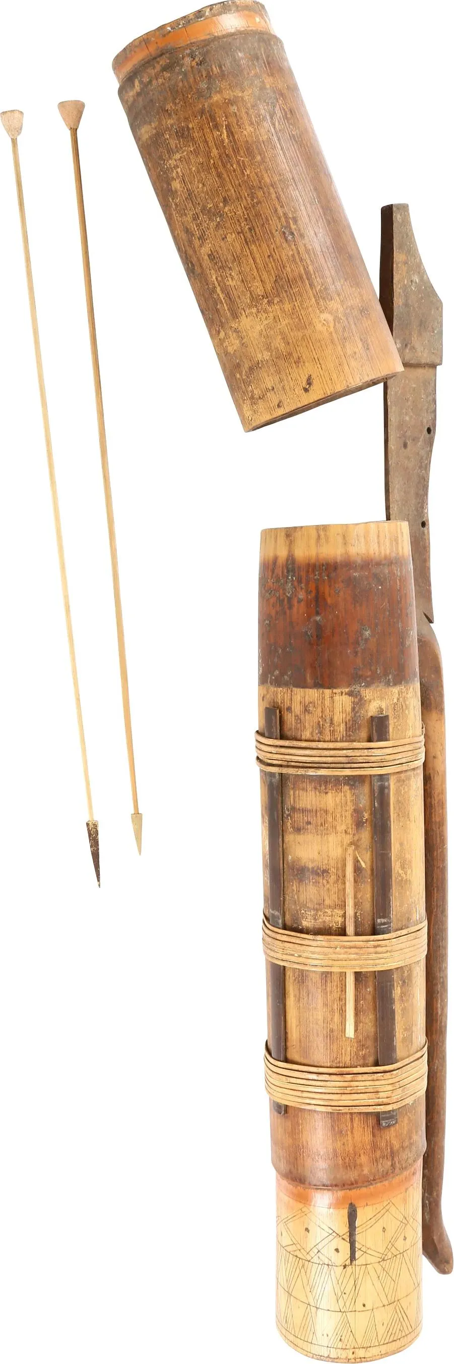 FINE DAYAK HEADHUNTER’S DART CONTAINER, TOLAR