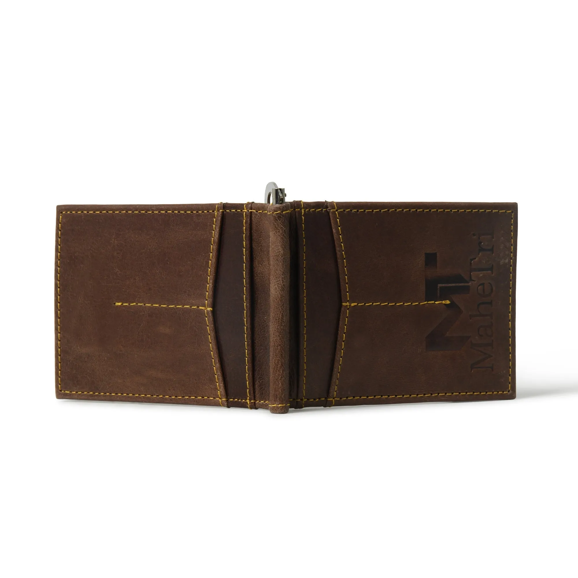 Finley Money Clipper- Walnut Brown