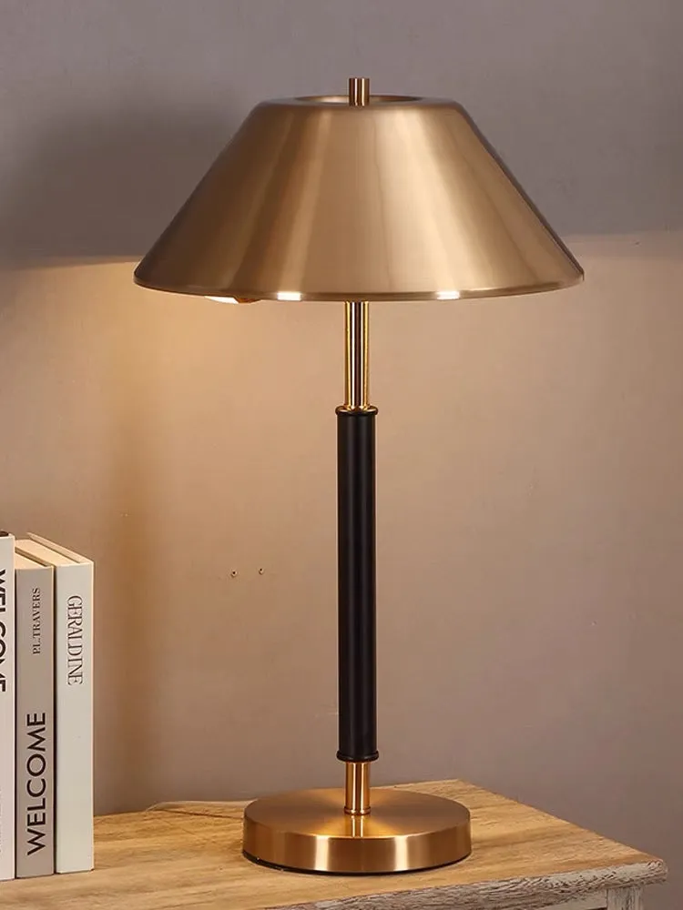 Future Deco Black and Brass Table Lamp