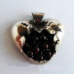 Garnet Heart Pendant