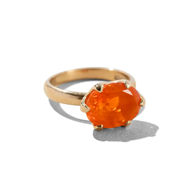 Gigi Ring, Fire Opal, 9kt Yellow Gold