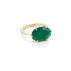 Gigi Ring, Green Onyx, Gold